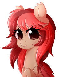 Size: 2246x2882 | Tagged: safe, artist:fluffymaiden, imported from derpibooru, oc, oc only, oc:lychee swirl, bat pony, pony, bat pony oc, fangs, female, mare, simple background, smiling, solo