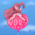 Size: 3000x3000 | Tagged: safe, artist:php88, deleted from derpibooru, imported from derpibooru, pinkie pie, balloon, balloon riding, balloon sitting, featureless crotch, floating, mouthpiece, op is a duck, plot, sky, solo, worst pony