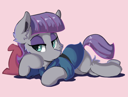 Size: 1280x973 | Tagged: dead source, safe, artist:saxopi, imported from derpibooru, maud pie, earth pony, pony, chest fluff, clothes, eyeshadow, female, lidded eyes, makeup, mare, solo