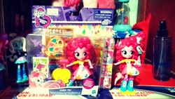 Size: 1032x581 | Tagged: safe, imported from derpibooru, pinkie pie, rainbow dash, trixie, equestria girls, doll, equestria girls minis, irl, merchandise, photo, toy