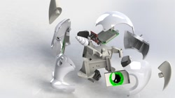 Size: 1024x576 | Tagged: safe, imported from derpibooru, pony, robot, robot pony, 3d, battery, exploded view, proto3, render, solidworks, sweetie bot project