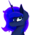 Size: 835x956 | Tagged: safe, artist:lacunah, imported from derpibooru, princess luna, pony, bust, female, portrait, solo