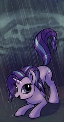 Size: 1003x1920 | Tagged: safe, artist:gsphere, imported from derpibooru, starlight glimmer, pony, unicorn, behaving like a dog, cute, female, glimmerbetes, looking at you, mare, open mouth, open smile, rain, smiling, smiling at you, solo, wet, wet mane