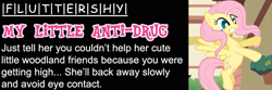 Size: 600x200 | Tagged: safe, artist:shadesmaclean, imported from derpibooru, fluttershy, anti-drug, drugs, female, parody, solo