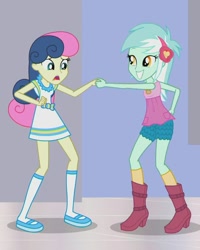 Size: 744x928 | Tagged: safe, imported from derpibooru, screencap, bon bon, lyra heartstrings, a fine line, equestria girls, equestria girls series, thumb wrestling