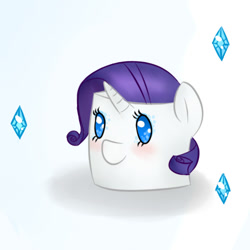 Size: 500x500 | Tagged: safe, artist:mokychan, imported from derpibooru, rarity, cute, female, food, marshmallow, marshmallow pony, raribetes, rarity is a marshmallow, solo