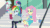 Size: 800x450 | Tagged: safe, imported from derpibooru, screencap, angel bunny, bon bon, fluttershy, lyra heartstrings, rainbow dash, a queen of clubs, equestria girls, equestria girls series, animated, background human, canterlot high, geode of fauna, geode of super speed, gif, magical geodes, out of context