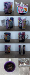 Size: 2560x6456 | Tagged: safe, imported from derpibooru, applejack, fluttershy, pinkie pie, rainbow dash, rarity, spike, twilight sparkle, alicorn, dragon, pony, my little pony: the movie, chocolate, food, french, irl, mane seven, mane six, merchandise, mug, photo, polish, twilight sparkle (alicorn)