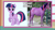 Size: 1366x768 | Tagged: safe, imported from derpibooru, twilight sparkle, horse, hoers, image macro, irl, irl horse, meme, photo, photoshop, recolored hoers, wat, youtube link