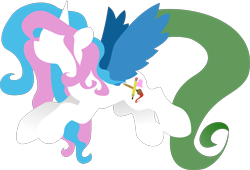 Size: 2575x1752 | Tagged: safe, artist:anonymousnekodos, imported from derpibooru, oc, oc only, oc:cosmic, alicorn, pony, colored wings, female, lineless, mare, minimalist, modern art, simple background, solo, transparent background