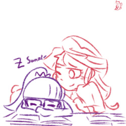 Size: 500x500 | Tagged: safe, artist:aka-ryuga, imported from derpibooru, sci-twi, sunset shimmer, twilight sparkle, equestria girls, blanket, book, cute, eyes closed, female, lesbian, lineart, one eye closed, scitwishimmer, shipping, sleep talking, sleeping, sunsetsparkle, twiabetes, z