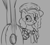 Size: 749x677 | Tagged: safe, artist:drafthoof, imported from derpibooru, pear butter, pony, crossover, female, gray background, grayscale, jaskier, monochrome, simple background, solo, the witcher