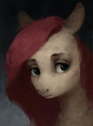 Size: 631x854 | Tagged: safe, artist:exclusionzone, imported from derpibooru, fluttershy, pegasus, pony, bust, eye reflection, female, looking at you, looking sideways, portrait, reflection, solo