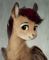 Size: 751x912 | Tagged: safe, artist:exclusionzone, imported from derpibooru, scootaloo, pegasus, pony, bust, cute, cutealoo, eye reflection, female, head turn, looking at you, looking sideways, portrait, reflection, smiling, solo, turned head