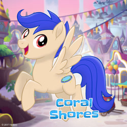 Size: 1080x1080 | Tagged: safe, imported from derpibooru, oc, oc only, oc:coral shores, pegasus, pony, my little pony: the movie, mlp movie pony maker, red eyes, solo