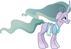 Size: 9186x6400 | Tagged: safe, artist:parclytaxel, imported from derpibooru, mistmane, pony, unicorn, campfire tales, .svg available, absurd resolution, clothes, curved horn, ethereal mane, female, mare, old, simple background, solo, transparent background, vector