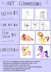 Size: 4299x6071 | Tagged: safe, artist:taurson, imported from derpibooru, applejack, fluttershy, starlight glimmer, sunset shimmer, oc, absurd resolution, commission info