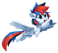 Size: 1600x1454 | Tagged: safe, artist:centchi, imported from derpibooru, oc, oc only, oc:retro city, pegasus, pony, female, flying, mare, simple background, solo, transparent background, watermark