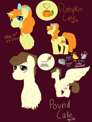 Size: 2448x3264 | Tagged: safe, artist:positivest, imported from derpibooru, carrot cake, cup cake, marble pie, pound cake, pumpkin cake, pony, halo, high res, older