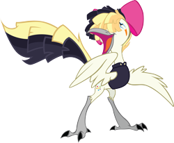 Size: 2747x2267 | Tagged: safe, artist:smcho1014, deleted from derpibooru, imported from derpibooru, songbird serenade, bird, roadrunner, my little pony: the movie, beak, birdified, claws, cutie mark, namesake, pun, simple background, singing, songbird, species swap, transparent background, vector