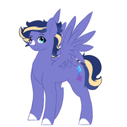 Size: 4000x4000 | Tagged: safe, artist:mah521, imported from derpibooru, oc, oc only, oc:bright star, pegasus, pony, absurd resolution, female, mare, offspring, parent:sunburst, parent:twilight sparkle, parents:twiburst, simple background, solo, white background