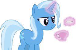 Size: 9506x6301 | Tagged: safe, artist:causenpc, imported from derpibooru, trixie, pony, unicorn, absurd resolution, cup, female, magic, mare, simple background, solo, teacup, transparent background, vector