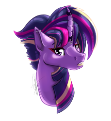 Size: 1101x1200 | Tagged: safe, artist:rimmi1357, imported from derpibooru, twilight sparkle, alternate hairstyle, curved horn, halloween, holiday, punk, punklight sparkle, rainbow ponies, simple background, transparent background