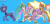 Size: 3840x1868 | Tagged: safe, artist:goatcanon, imported from derpibooru, daybreaker, princess celestia, princess luna, 3d, banana peel, blue background, chase, filly celestia, lazytown, meme, net, pink mane, pink-mane celestia, s1 luna, simple background, source filmmaker, tree branch, we are number one, young celestia