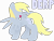 Size: 5386x4130 | Tagged: safe, artist:anonymousnekodos, imported from derpibooru, derpy hooves, pony, absurd resolution, female, lineless, minimalist, modern art, simple background, solo, transparent background