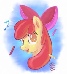 Size: 900x996 | Tagged: safe, artist:tsitra360, imported from derpibooru, apple bloom, pony, chalk