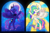 Size: 1200x803 | Tagged: safe, artist:scheadar, imported from derpibooru, princess celestia, princess luna, alicorn, pony, duo, horseshoes, profile, rearing, royal sisters, sisters, stained glass