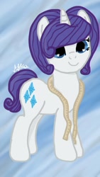 Size: 600x1067 | Tagged: safe, artist:afkacrazy, imported from derpibooru, rarity, pony, unicorn, alternate hairstyle, female, measuring tape, solo