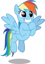 Size: 3544x5000 | Tagged: safe, artist:dashiesparkle, imported from derpibooru, rainbow dash, pegasus, pony, stranger than fan fiction, .svg available, cute, dashabetes, excited, female, grin, mare, simple background, smiling, solo, transparent background, vector