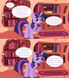 Size: 1280x1444 | Tagged: safe, artist:hakunohamikage, imported from derpibooru, twilight sparkle, alicorn, pony, ask-princesssparkle, ask, female, golden oaks library, mare, solo, tumblr, twilight sparkle (alicorn)