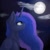 Size: 600x600 | Tagged: safe, artist:lilrandum, imported from derpibooru, princess luna, pony, bust, female, moon, night, portrait, solo