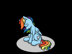 Size: 1600x1200 | Tagged: safe, artist:charlemage, imported from derpibooru, rainbow dash, sad, sitting, spotlight