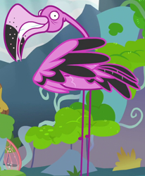 Size: 640x777 | Tagged: safe, imported from derpibooru, screencap, arista, thorax, bird, flamingo, to change a changeling, male, solo