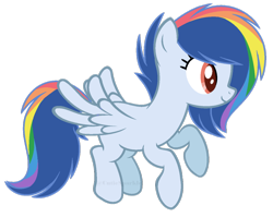 Size: 1024x817 | Tagged: safe, artist:cutiesparkle, imported from derpibooru, oc, oc only, oc:spectrum blaze, pegasus, pony, female, mare, offspring, parent:rainbow dash, parent:soarin', parents:soarindash, rainbow hair, simple background, solo, transparent background