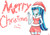 Size: 3000x2100 | Tagged: safe, artist:speedminty, imported from derpibooru, sonata dusk, equestria girls, christmas, clothes, costume, female, hat, holiday, merry christmas, santa costume, santa hat, simple background, socks, solo, thigh highs, white background
