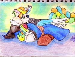 Size: 3250x2496 | Tagged: safe, artist:andandampersand, imported from derpibooru, oc, oc only, bird, pirate, traditional art