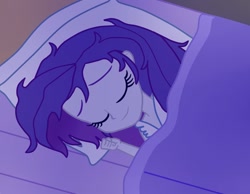 Size: 1014x788 | Tagged: safe, artist:tabrony23, imported from derpibooru, rarity, equestria girls, bed hair, cute, female, raribetes, show accurate, sleeping, smiling, solo