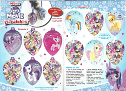 Size: 1614x1169 | Tagged: safe, imported from derpibooru, applejack, fluttershy, pinkie pie, rainbow dash, rarity, spike, twilight sparkle, alicorn, my little pony: the movie, bauble, craft, magazine, magazine scan, mane six, official, papercraft, scan, twilight sparkle (alicorn)