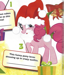 Size: 449x524 | Tagged: safe, imported from derpibooru, pinkie pie, christmas, hat, holiday, magazine, magazine scan, official, santa beard, santa hat, scan