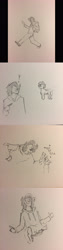 Size: 1280x5120 | Tagged: safe, artist:greyscaleart, imported from derpibooru, oc, oc:human grey, human, pony, clothes, comic, generic pony, head pat, hoodie, pat, thumbs up, traditional art