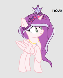 Size: 1404x1740 | Tagged: safe, artist:rose-moonlightowo, imported from derpibooru, oc, oc only, alicorn, pony, crown, female, jewelry, mare, raised hoof, regalia, simple background, solo