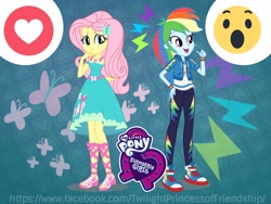 Size: 2048x1536 | Tagged: safe, artist:seahawk270, imported from derpibooru, fluttershy, rainbow dash, equestria girls, equestria girls series, converse, duo, facebook, facebook reactions, female, logo, shoes