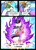 Size: 860x1200 | Tagged: safe, artist:madmax, edit, imported from derpibooru, princess celestia, twilight sparkle, alicorn, pony, bipedal, comic, dragon ball, dragon ball z, elements of harmony, german, glowing eyes, hoof shoes, onomatopoeia, over 9000, scouter, translated in the description, translation