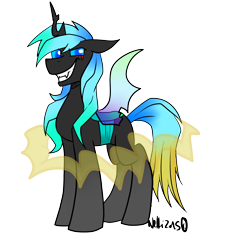 Size: 2000x2000 | Tagged: dead source, safe, artist:thelegendaryuniverse, imported from derpibooru, oc, oc only, oc:kryostasis, changeling, blue changeling, changeling oc, digital art, scar, simple background, solo, transformation, transparent background