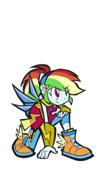 Size: 600x1000 | Tagged: safe, artist:rvceric, imported from derpibooru, rainbow dash, equestria girls, equestria girls series, super squad goals, clothes, crystal guardian, crystal wings, female, ponied up, simple background, solo, transparent background