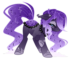 Size: 1280x1067 | Tagged: safe, artist:crystal-tranquility, imported from derpibooru, oc, oc only, oc:night shade, original species, pond pony, pony, female, mare, raised hoof, simple background, solo, transparent background, watermark